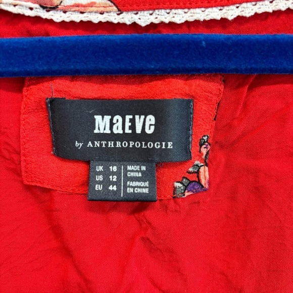 Anthropologie Maeve Caldwell floral Buttondown Dress. Size 12 - Picture 8 of 15